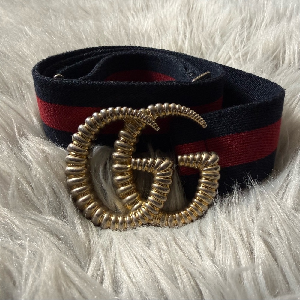 GUCCI Canvas Torchon Double G Web Belt Size 90 - Picture 3 of 12